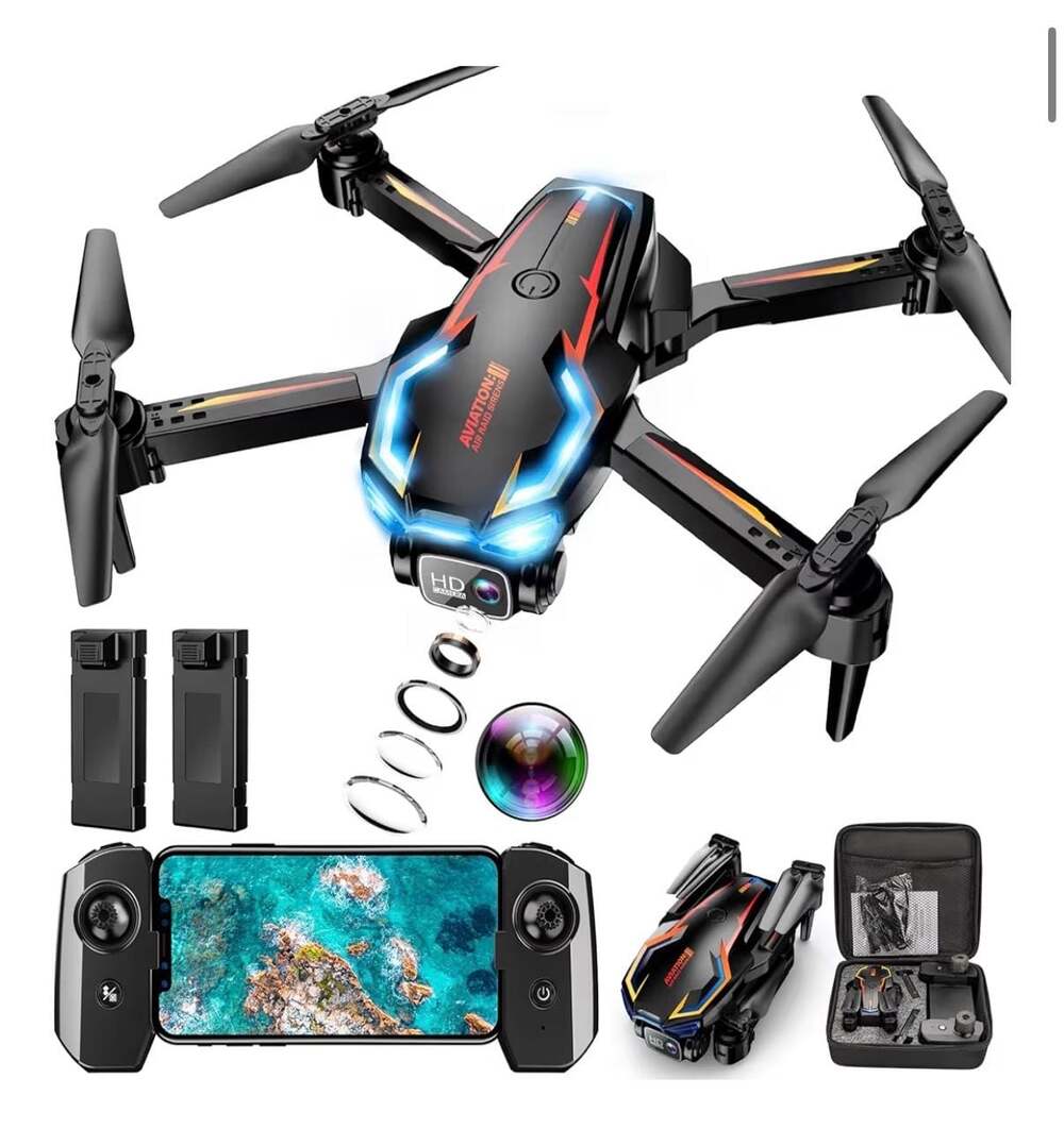 Drone with Camera for Adults, 2K HD FPV Drones Upgrade BlackOrange